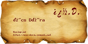 Ács Dóra névjegykártya